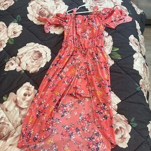 Floral Coral dress